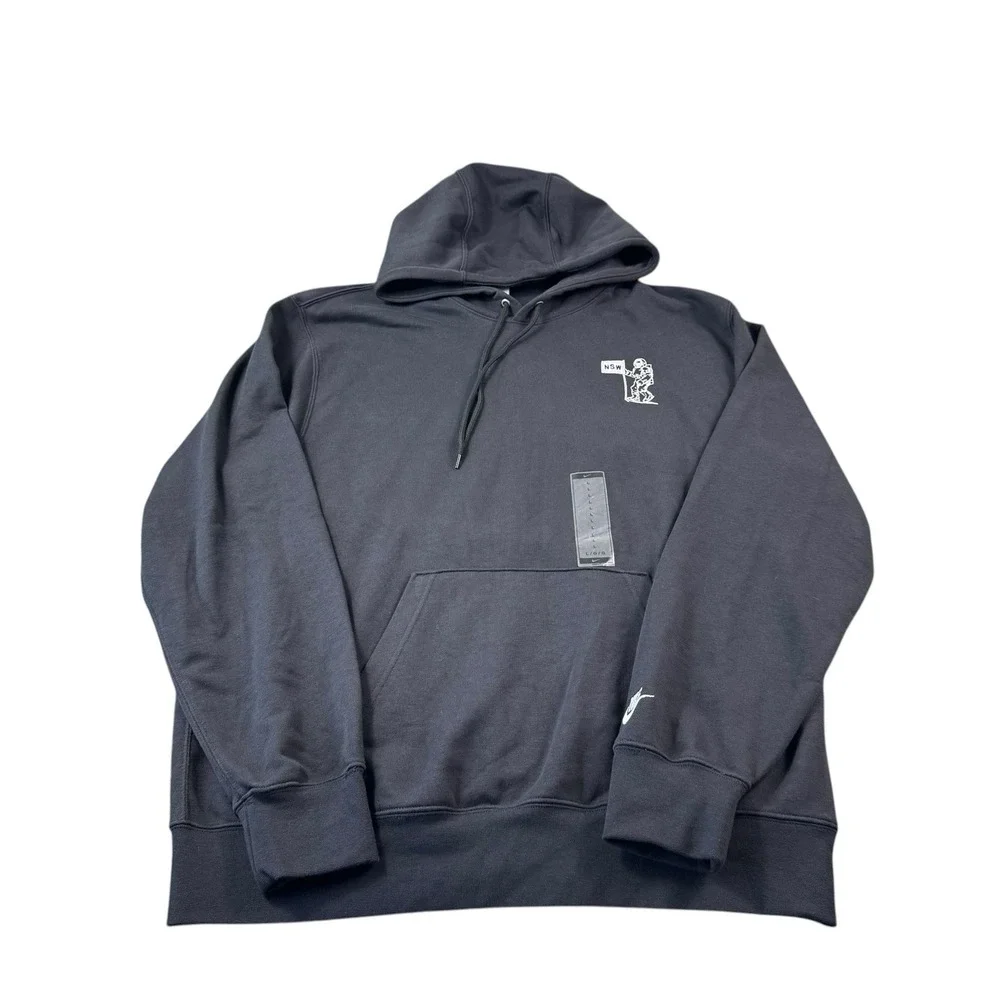 Nike NSW Club Pullover Astronomy Club Hoodie Black Men's Size L HQ8594-010‎